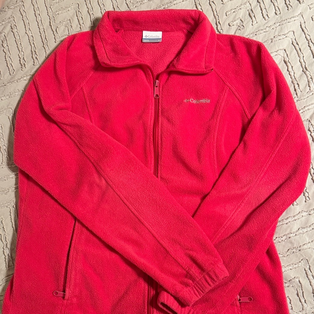 Columbia Vibrant Red Fleece Jacket